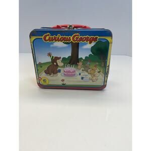 Collectible Vintage 1998 Curious George Tin Lunch Box